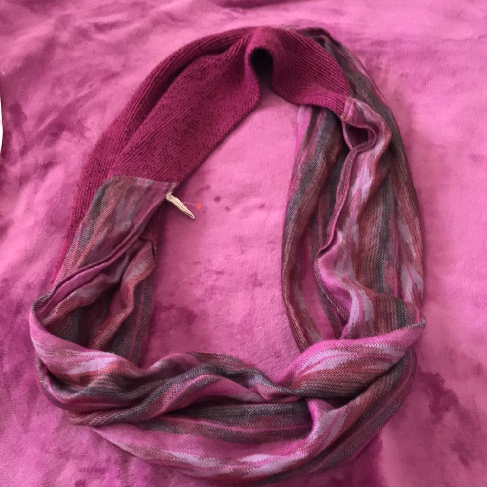 Purple infinity scarf